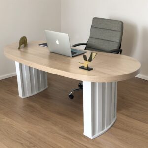 MESA TAMBURARO ORGANIC - CARVALHO/BRANCO