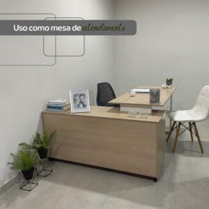 ESCRIVANINHA NEXT  CARVALHO/BRANCO/GRAFITO